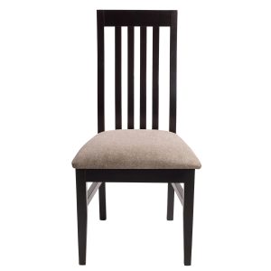 Pack 2 sillas Florencia color negro wengue tapiz café