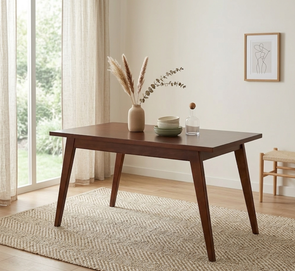 Mesa  Ignacia de comedor rectangular estilo sónico color miel
